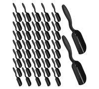 OSALADI 50 Piezas Pala Mini de Plástico Negro para Sustrato y Trasplante | Diseño Compacto en Forma de Cuchara, Mango Ergonómico, para Flores y Suelo, Uso en Cultivo y Jardineras