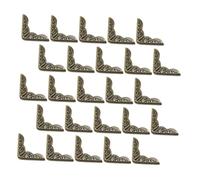 OSALADI 50 piezas Unidades Protectores Esquinas Libro Metal Antiguo Bronce para Álbumes Recortes y Manualidades DIY Diseño Resistente y Decorativo