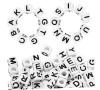 OSALADI 500 Piezas Abalorios de Letras de Acrílico para Diy Bolas Sueltas para Collares y Color