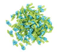 OSALADI 500piezas Rosa De Cinta Flores Miniatura para Manualidades Flores De Aplique para Ropa Adornos Decorativos Pack Pequeñas para Manualidades y Artesanales DIY para Tocados y