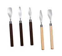OSALADI 5piezas Espátulas Para Pintar Raspador De Paletas De Acero Inoxidable Herramienta De De Colores Accesorio Para Mezclar Pigmentos Arte