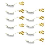 OSALADI 6 Pares de Pestañas Postizas Doradas Tablero Metálico Magnético para Exhibición y Herramienta Auxiliar de Injerto Soporte Práctico para Salones de Belleza y Maquillaje