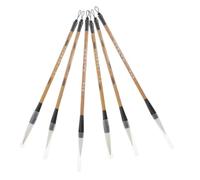 OSALADI 6 piezas Pinceles Caligrafía Tradicional Bamboo Variados Suave Escritura para Adultos y Pintura Artística