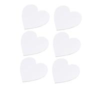 OSALADI 6 Piezas Tableros de Pintura de Algodón Forma de Corazón Paneles para Óleo y Acrílico Artísticos Portátiles con Superficie Lisa para Dibujo y Pintura Interior y Exterior
