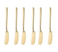 OSALADI 6 Piezas Tarro Espátula Rizador De Mantequilla Espátula De Postre Esparcidores De Queso Dorados Aplicador De Mantequilla Cortador De Queso Hoja De Queso Acero Maquinilla De Afeitar