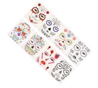 OSALADI 8 Hojas Calcomanías Faciales de Maquillaje para Halloween Efectos Realistas y Papel de Transferencia para Disfraces y Fiestas de Rol Varios estilos
