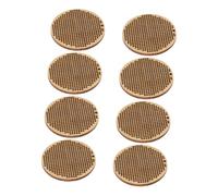 OSALADI 8 Piezas Handmade Cross Stitch Wooden Chips Round Unfinished Bookmark Frames For Diy Crafting Versatile Natural Wood Tags For Bookmarks Jewelry And Ornaments