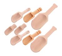OSALADI 8 Piezas Mini Cucharas de Madera Cuchara para Té de Madera Pequeñas No Retienen Olores Fáciles de Limpiar sin Astillas para Azúcar Exfoliante y Grano para Hornear y Despensa