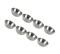 OSALADI 8 Platos Redondos Resistentes al Frío Mezcla Uniforme de Acero Inoxidable para Condimentos Color Plata Ideales para Catering y Restaurantes