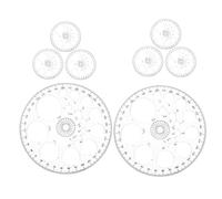 OSALADI 8piezas Plantilla De Transportador De Grados Unidades Transparente Herramienta Práctica De Transportador para Dibujar Círculos y Medir Ángulos Proyectos Escolares