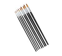 OSALADI 9 Piezas Pinceles Profesionales para Acrílica y Óleo con Cerdas de Nylon Puntiagudas Mango Negro Brillante Ligeros y Portátiles para Retratos y Figuras Artísticas