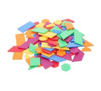 OSALADI 96 Piezas Rompecabezas De Piezas Geométricas Suministros De Educación En El Hogar Tableta De Dibujo para Bloques De Atributos Tablero Borrable para El Plastico