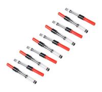 OSALADI Absorbedor de Tinta para Pluma Estilográfica 10 Piezas Rojo, Práctico y Fácil de Instalar de Plástico para Uso Escolar y Oficina
