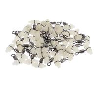 OSALADI Accesorios de Pesca Eslabón Giratorio y Calabaza Luminosa 50 Unidades Acero para Pesca Nocturna y Aparejos de Surfcasting