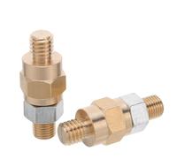 OSALADI Adaptador de Perno Paquete de 2 Piezas Convertidor de Terminal de Batería de Latón Dorado, 3/8mm, Resistente Corrosión, Compatible Automóviles para Extensión de Partes de Auto