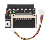 OSALADI Adaptador de Tarjeta Compact Flash CF I/II a IDE de 3,5 Pulgadas con Soporte DMA, Indicador LED y Cable de Alimentación IDE de Plástico Negro