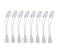 OSALADI Adaptador Poe de 8 Piezas para Alimentación 12v, Cable Divisor de Cobre Blanco de Alta Precisión para Monitoreo de Seguridad