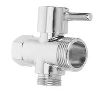 OSALADI Adaptador T Desviador Vías De Cobre Para Ducha Conector De Grifo Y Filtro De Agua Válvula De Cierre Para Ducha De Mano Y Mezclador Termostático Cuerpo Sólido Y Resistente La Abrasión Plateado