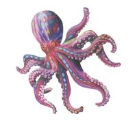 OSALADI Adorno Colgante de Pulpo Metálico para Decoración de Jardín y Patio, Escultura de Pared Resistente Colorida para Exteriores y Decoración Artística