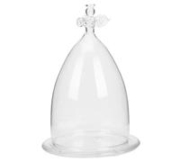 OSALADI Adorno de Flores Preservadas Cubierta de Vidrio Transparente en Forma de Ángel Grande Base de Vidrio Incluida Decoración Creativa para Hogar y Oficina Protector Decorativo para