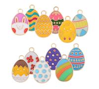 OSALADI Adornos De Pascua 12 Piezas Colgante De Huevo Diy Joyería De Huevos Llaveros Festivos