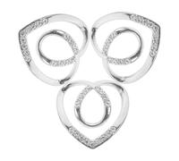 OSALADI Anillos para Bufandas y Ropa Pequeños Plateados, Cierre de Anillo Antideslizante para Camisetas y Blusas, Pack de 3 Clips Decorativos para Complementos de Mujer