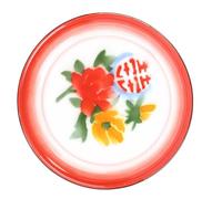 OSALADI Bandeja de Té Esmaltada Redonda 30 Cm para Almacenamiento y Servicio, Plato para Tazas y Tetera Estilo Chino, Bandeja Ligera y Portátil para Hogar y Comedor Estilo Aleatorio