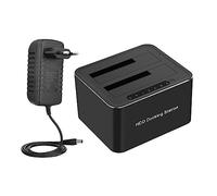 OSALADI Base De Acoplamiento USB Discos Duros y Ssd Función De Clonación Offline y Protección De Sobretensión para Transferencias Rápidas De Datos