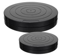 OSALADI Base Giratoria para Cerámica Doble Cara de Plástico, Plato Giratorio de 360 Grados, Soporte para Modelado de Arcilla, Set de 2 Unidades (11.2 Cm y 18 Cm), Herramienta