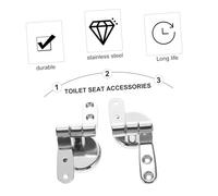 OSALADI Bisagras para Tapa Wc de Aleación de Zinc Accesorios de Fijación Resistentes Kit de Repuesto Fácil de Instalar para Asiento de Inodoro Incluye Tornillos para Tapadera de Retrete