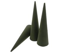 OSALADI Bloques de Espuma Floral Cónica Verde para Arreglos Alta Absorción para y Secas Tamaño 100Mm Base X 320Mm Alto Pack de 3 Unidades para Decoración Bodas y Manualidades