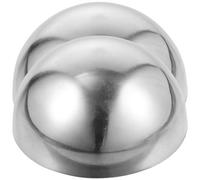 OSALADI Bola Decorativa de Acero Inoxidable 304 Pulida Espejo, Media Esfera Hueca para Jardín, 2 Piezas (63 Mm y 76 Mm), Bola de Hemisferio Resistente y Anticorrosión para Decoración