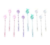 OSALADI Bolígrafos de Gel Negros para Oficina y Estudiantes Tinta Rápida sin Manchas Punta Ultrasuave Diseño Ergonómico Set de 10 Unidades Papelería Escolar y Color Color Aleatorio