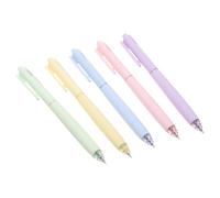 OSALADI Bolígrafos de Gel Tinta y Diseño Minimalista Juego de 5 Punta 0.5 Mm para Escritura y Apuntes para en Papelería Escolar