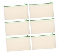 OSALADI Bolsa de Lona para Lápices Cremallera, Portalápices de Mano 6 Piezas Color Mixto, Multiusos para Almacenamiento de Bolígrafos y Maquillaje, Escolar y Viaje, Tamaño 11x18 Cm