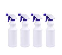 OSALADI Botellas de Spray de Plástico Blanco a Prueba de Fugas, Paquete de 4 Unidades de 500ml, Resistentes al Desgaste, Ideales para Laboratorio y Limpieza