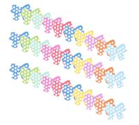 OSALADI Botones de Madera Forma de Lazo Pintados, 50 Piezas 24x30 Mm para Costura y Manualidades, Accesorios Decorativos para Ropa DIY como Abrigos, Camisas y Suéteres