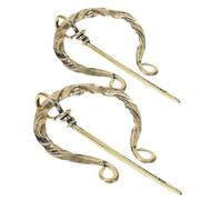 OSALADI Broche Vikingo para Mujeres en Aleación Dorada, Accesorio Vintage para Ropa y Cinturón, Pack de 2 Piezas Adecuado para Disfraces y Ropa Cotidiana