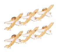 OSALADI Broches de Avión Metálicos 6 Piezas, Accesorios de Joyería Pin para Chaquetas, Bufandas y Bolsos, Broche para Mujeres, Hombres y Niñas, Adecuado para Disfraces y Regalos