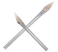 OSALADI Bruñidor de Ágata con Mango Acero 20 Cm y 14 Cm, Herramienta para Pulir Joyas, Cuchillo Bruñidor para Alisar y Eliminar Rayaduras en Anillos y Pulseras, Pack 2 Piezas