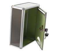 OSALADI Buzón De Sugerencias Pequeño con Cerradura para Colgar En Pared Caja De Quejas Resistente Al Agua De Acero Inoxidable Ideal para Oficina Y Hogar 8.46X8.46X4.13 Pulgadas