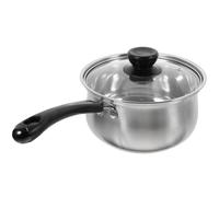 OSALADI Cacerola de Acero Inoxidable Tapa de Vidrio, Fácil de Limpiar y Superficie Lisa, Adecuado para Cocinar Leche, Fideos Instantáneos y Alimentos para Bebés