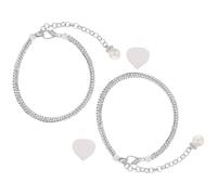 OSALADI Cadenas para Zapatos de Tacón Alto Correas Reemplazables y Cierre Rápido, Decoradas Gemas de Imitación en Plata, 29.50X1.00X1.00Cm, para Uso Diario