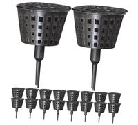 OSALADI Caja de Fertilización para Bonsái de Plástico Reutilizable Tapa Tamaño Pequeño Color Negro Pack de 30 Unidades Accesorio para Jardinería y Fertilizante para Plantas Maceta