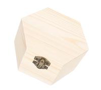 OSALADI Caja De Obsequio Hexagonal De Madera Sin Terminar Caja De Madera Pequeña Para Guardar Cosas Para Manualidades De Bricolaje Para Artículos Pequeños