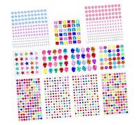 OSALADI Calcomanías Adhesivas de Gemas de Imitación para Diy 11 Hojas Autoadhesivas Decoración de Tarjetas Manualidades para Bodas y Navidad