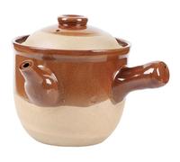 OSALADI Cazuela de Barro China para Cocinar 3L Olla Pequeña de Gres Semiesmaltada para Medicina Tradicional Resistente a Altas Temperaturas Adecuado para Estofados y Sopas Cocina
