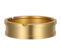 OSALADI Cenicero de Mesa Vintage de Latón Cepillado Cenicero Redondo Compacto para Decoración de Hogar y Oficina Contenedor para Colillas Funcional y Elegante Decoración Retro para