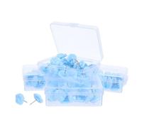 OSALADI Chinchetas Forma de Pata de Animal Metal Robusto Color Azul Crema 4 Cajas de 30 Unidades Chinchetas Decorativas para Tableros de Corcho Pared Oficina y Escuela