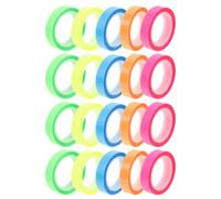 OSALADI Cintas Resaltadoras Transparentes Adhesivas Fluorescentes, 20 Rollos 0,6 Cm X 5 M, Resistentes al Agua para Marcar Libros, Pestañas de Notas y Etiquetas Removibles para Escuela